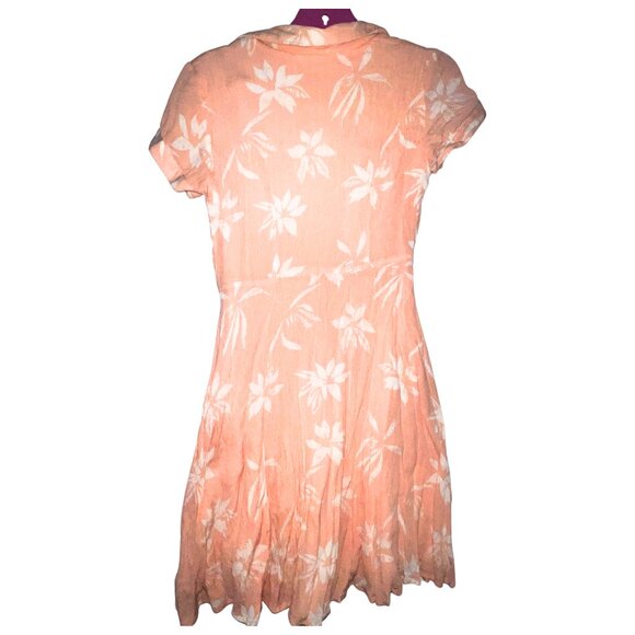 Vero Moda Collared Peach Button Up Vacation Dress Size M - Picture 5 of 5